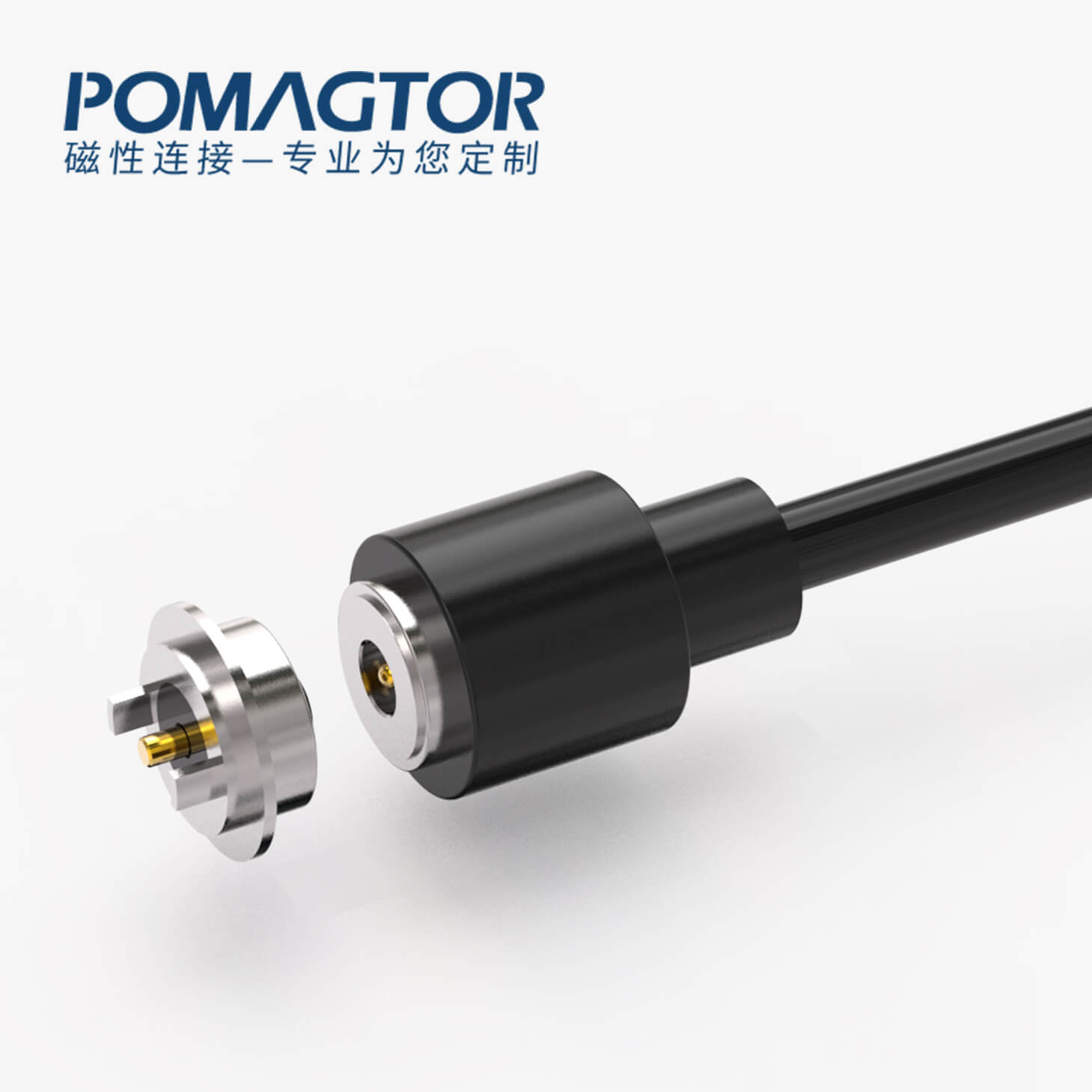 磁吸数据线 圆形磁性系列：2PIN，电压5V，电流3A，工作行程0.8mm:60gfMax，弹力10000次+，工作温度-30°~85° 