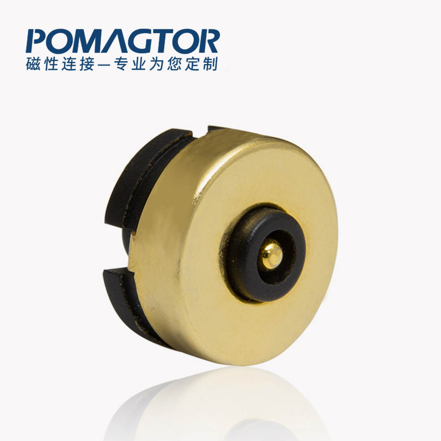 磁吸连接器 圆形磁性系列：2PIN，电镀黄铜Au10u，电压20V，电流3.5A，工作温度-30°~85°