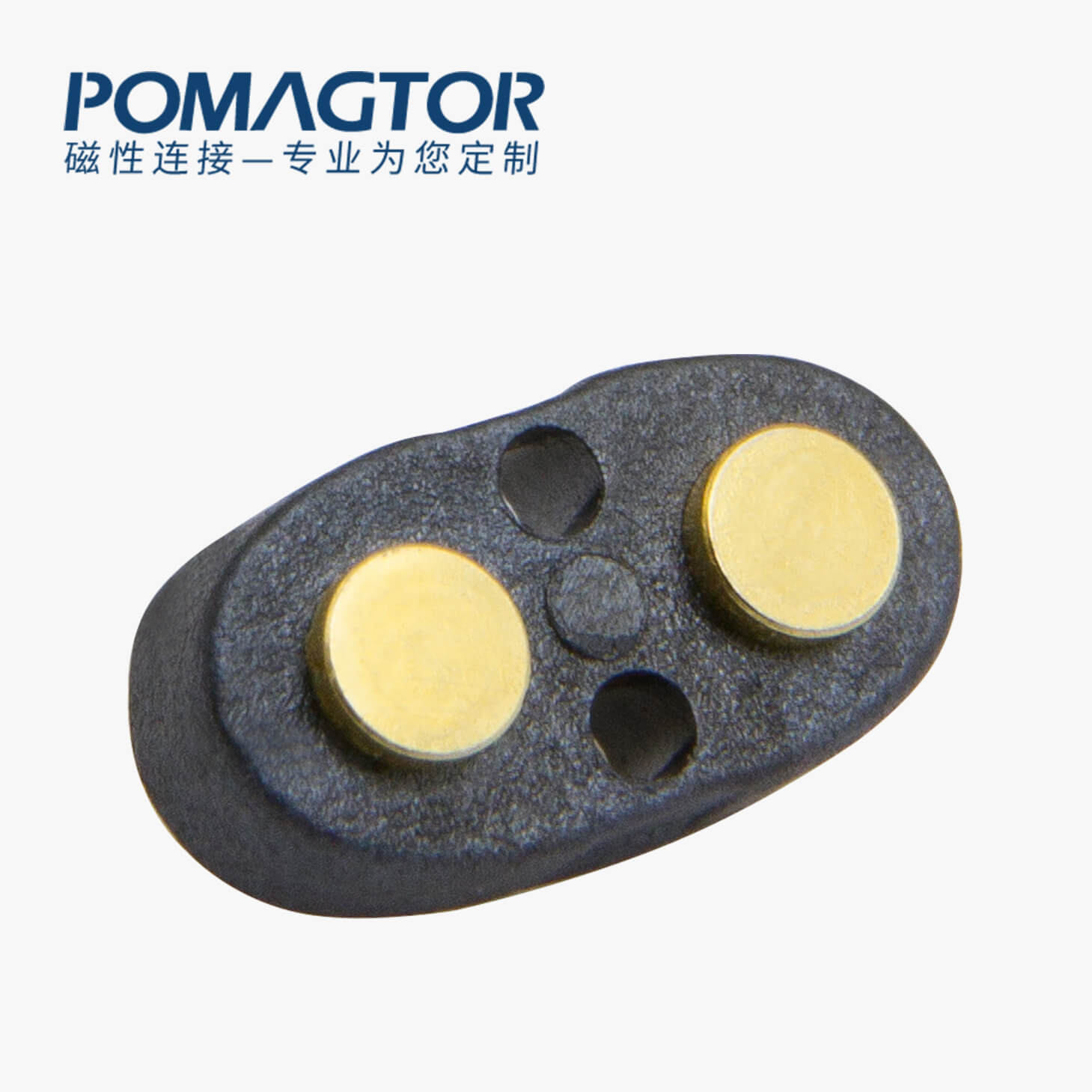 POGO PIN连接器 SMT式：2PIN，电镀黄铜Au1u，电压12V，电流1.2A，工作行程0.95mm:150gfMax，弹力30000次+，工作温度-30°~85°