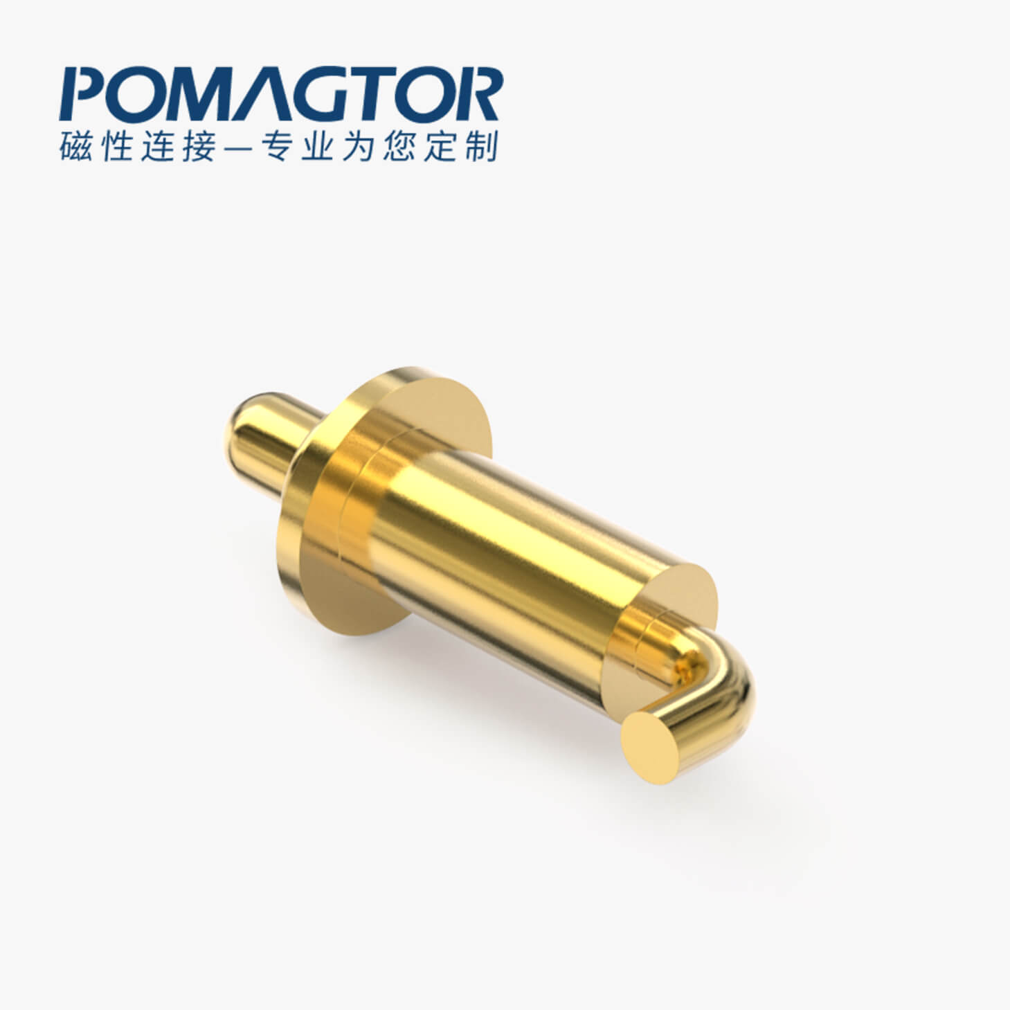 POGO PIN 折弯式：电镀黄铜Au5u，电压5V，电流3A，工作行程1.0mm:60±15gf，弹力10000次+，工作温度-30°~85°