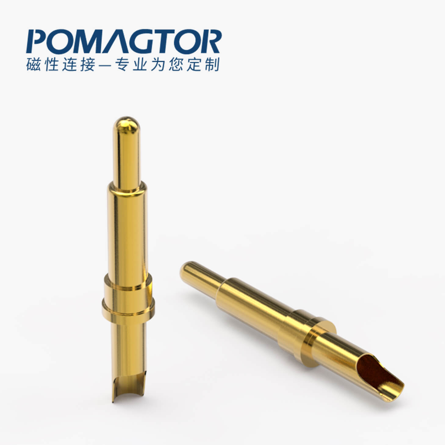 POGO PIN 焊线式：电镀黄铜Au3u，电压12V，电流3A，工作行程1.0mm:70±20gf，弹力1000000次+，工作温度-30°~85°