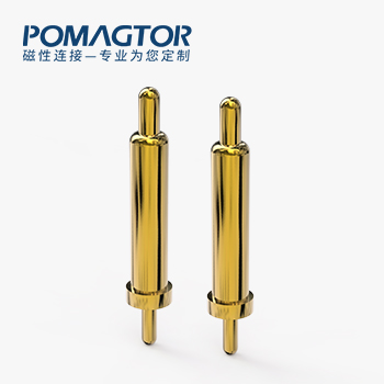 POGO PIN DIP式：电镀黄铜Au30u，电压5V，电流2A，工作行程1.5mm:80±20gf，弹力30000次+，工作温度-30°~85°