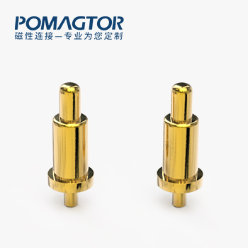 POGO PIN DIP式：电镀黄铜Au3u，电压5V，电流1A，工作行程0.5mm:40±15gf，弹力10000次+，工作温度-30°~85°