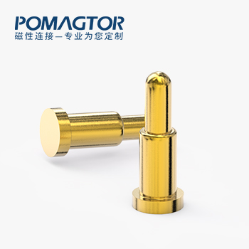 POGO PIN SMT式：电镀黄铜Au1u，电压12V，电流1.2A，工作行程0.95mm:150gf，弹力30000次+，工作温度-30°~85°