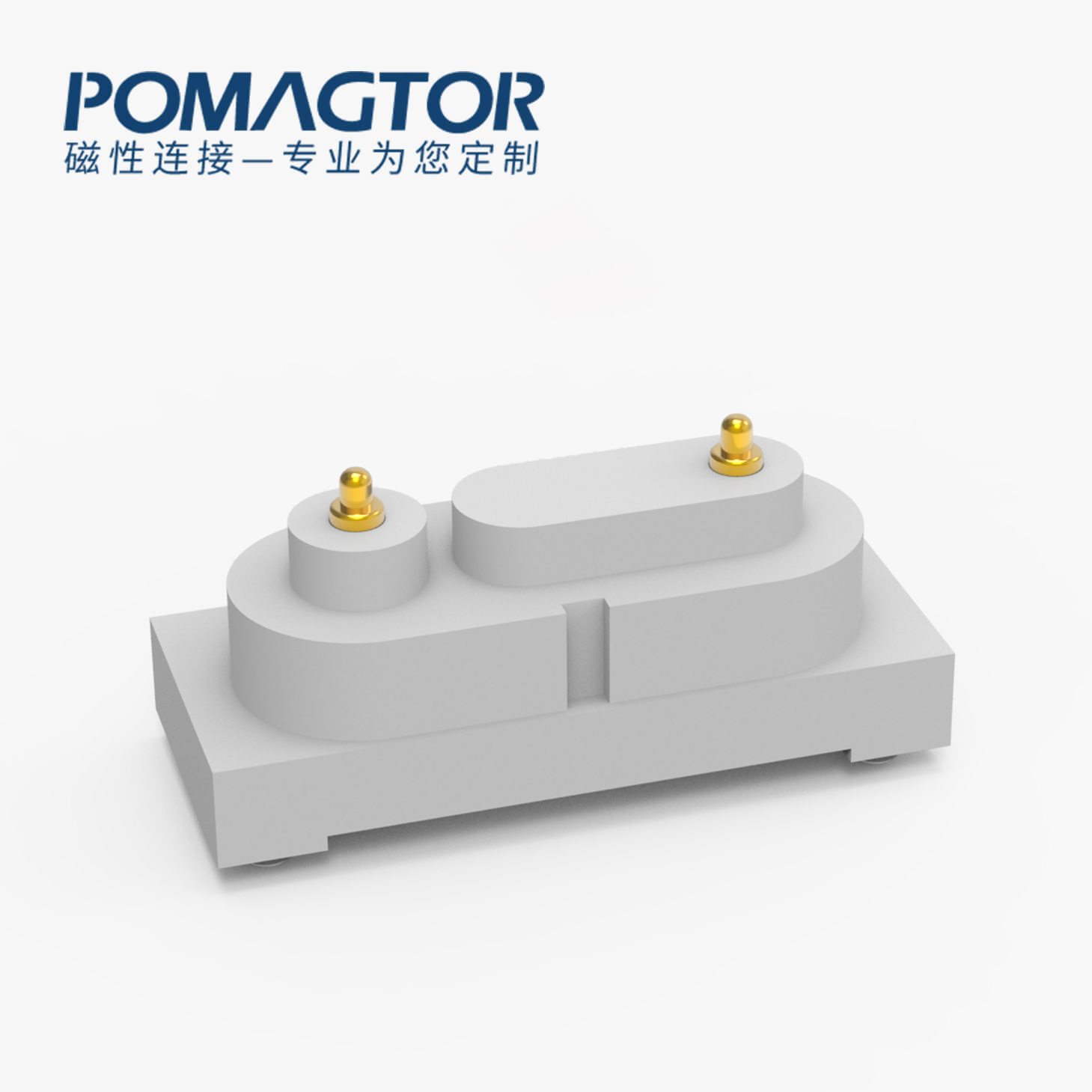 POGO PIN连接器 其他类：2PIN，电镀黄铜Au5u，电压5V，电流1A，工作行程0.5mm:80±15gf，弹力10000次+，工作温度-30°~85°