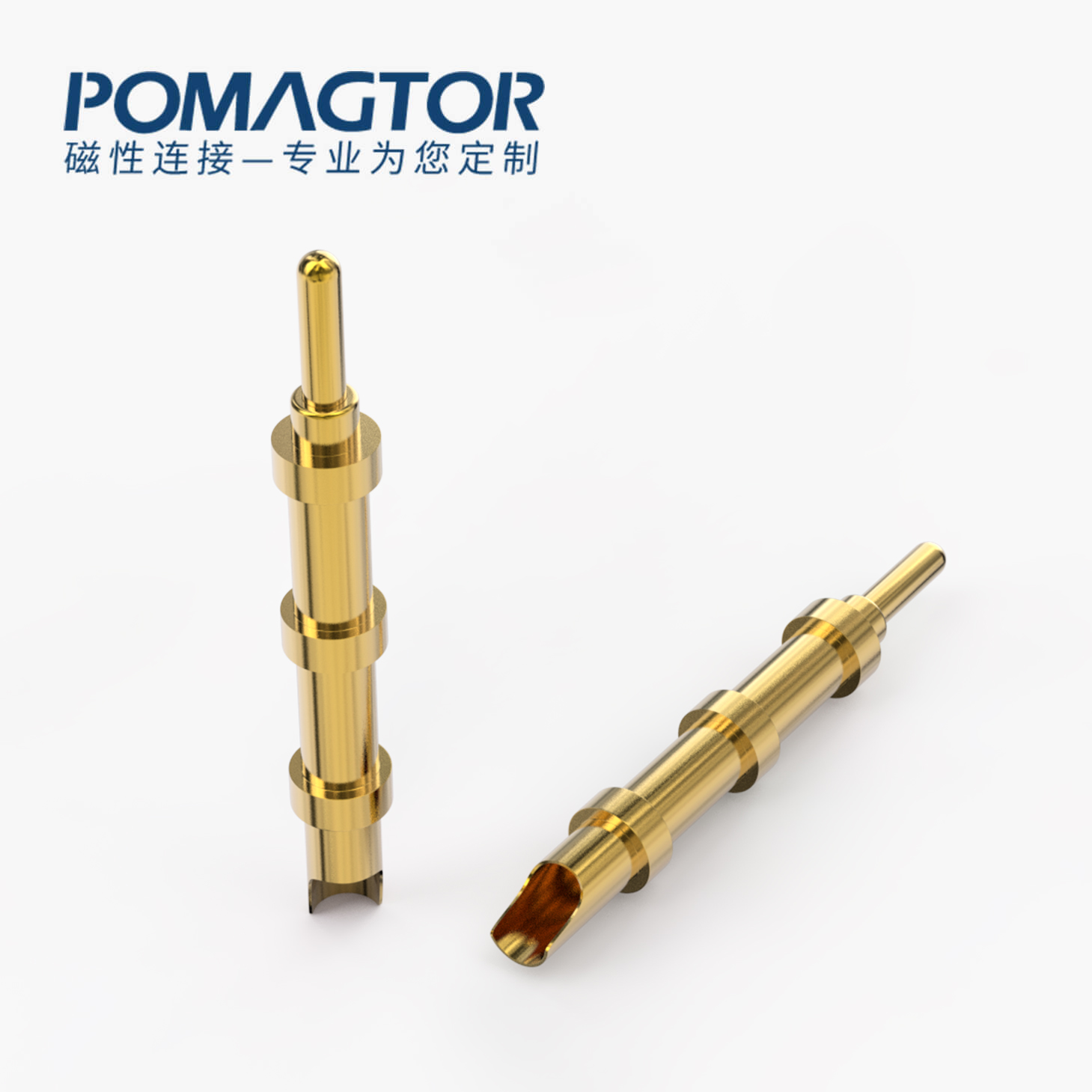 POGO PIN 焊线式：电镀黄铜Au40u，电压20V，电流1A，工作行程2.0mm:110±25gf，弹力20000次+，工作温度-30°~85°