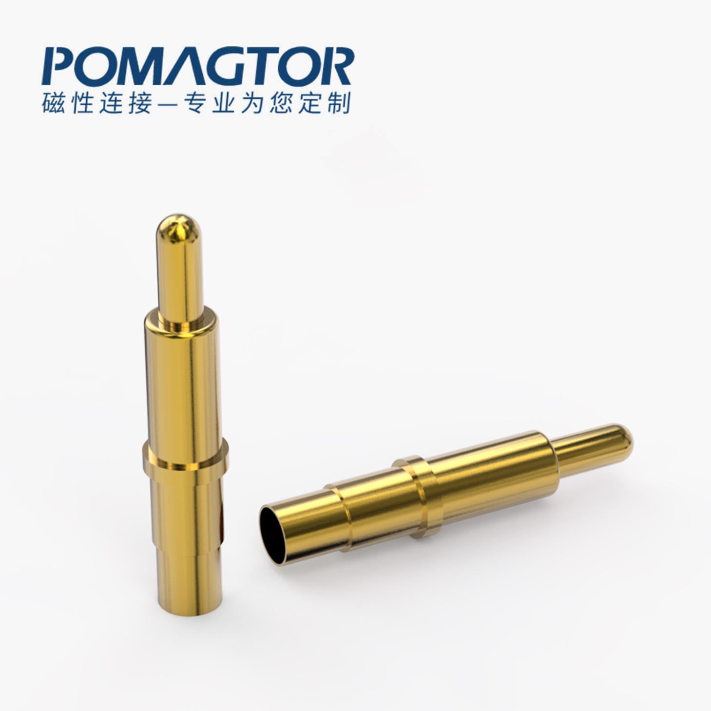 POGO PIN 焊线式：电镀黄铜Au10u，电压5V，电流2.5A，工作行程2.05mm:100±30gf，弹力1000000次+，工作温度-30°~85°