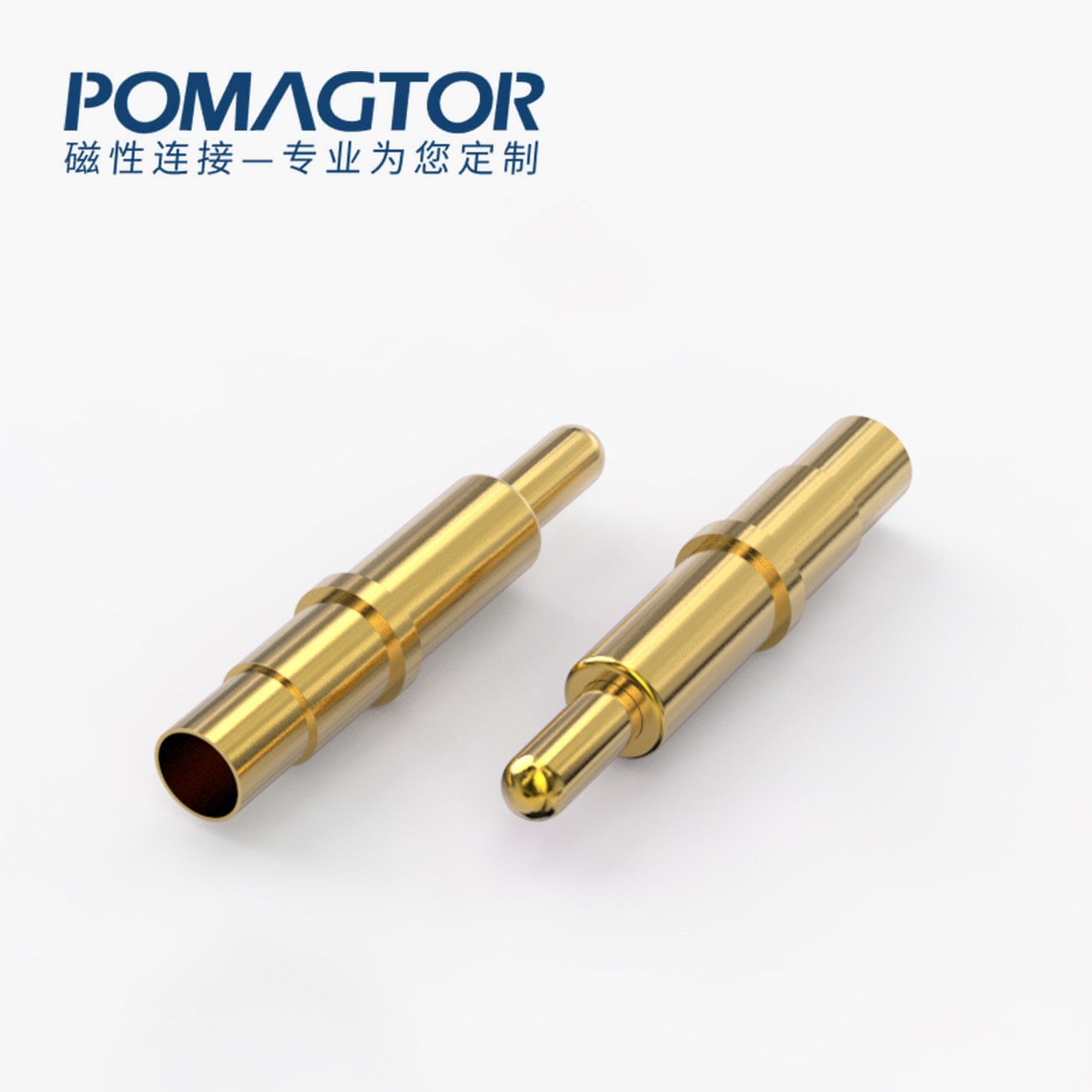 POGO PIN 焊线式：电镀黄铜Au10u，电压5V，电流2.5A，工作行程2.05mm:100±30gf，弹力1000000次+，工作温度-30°~85°